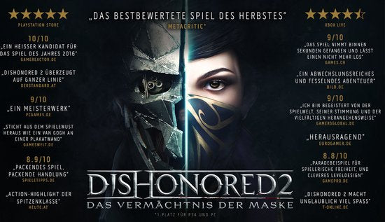 Bethesda Dishonored 2, PlayStation 4, M (Volwassen), Fysieke media