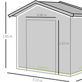 4goodz Gereedschapsschuur Metaal 127x213x185 cm - Bruin