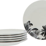6-persoons Ontbijtborden set Porselein Bota 19 cm - Wit/Zwart