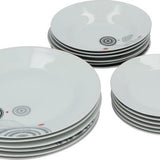 Secret de Gourmet Serviesset Cirkels - 6 persoons Servies Porselein 18-delig