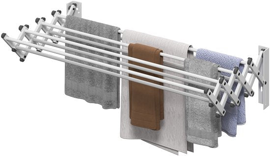 4goodz Wanddroogrek Ruimtebesparend Droogrek van Aluminium