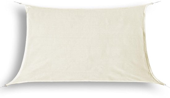 hanSe® Schaduwdoek Rechthoek Waterafstotend 3x4,5 m Zonnedoek Creme