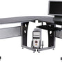 Hoekbureau - PC-tafel L-vormig met Veiligheidsglas - 164x139x75 cm