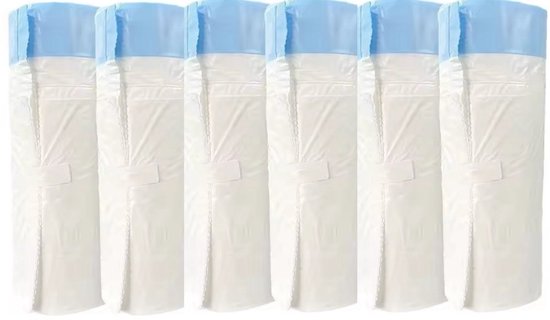 6 rollen Viervoeter Kattenbakzakken voor Zelfreinigende Kattenbak - Extra stevig - Automatische kattenbakzakken - 15 stuks per rol - 45×50CM