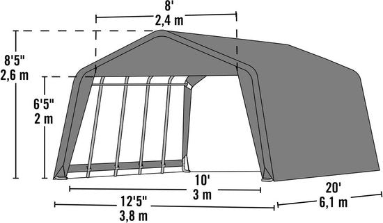 ShelterLogic® Weidetent SL71534 - 610x380x260 cm