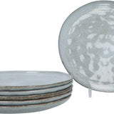 Aardewerk Serviesset Flower Beige 6 persoons 12-delig - Grijs