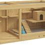 Knaagdierkooi - Sparrenhout - inclusief accessoires en drinkfles - 100 x 50 x 50 cm - Natuurlijk