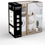 Fixwood Houten Hoekrek – 3-Laags Organizer – Compact Badkamer- en Keukenrek – 75 x 44 cm