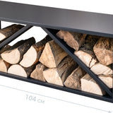 Westmann Hout Opslagrek Metaal WMLG983S - 34x104x40 cm - Zwart