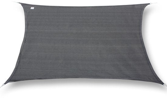 hanSe® Schaduwdoek Rechthoek Waterafstotend 3x4,5 m Zonnedoek Grijs