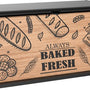 Fixwood Broodtrommel met Houten Klep – Luxe Brooddoos van Kunststof en Hout – Stijlvol & Ruimtebesparend – Houdt Brood Langer Vers – Zwart-Hout Design
