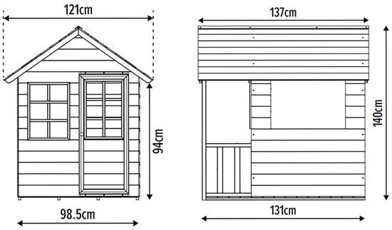 Zwerkules Holli Kinderspeelhuis voor in de tuin 137x121x140 cm