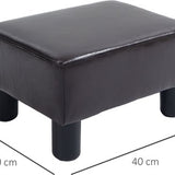 4goodz Hocker met Kunstleer Design - Koffie - 833-666V71