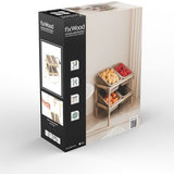 Fixwood 2-laags Opbergrek met 4 Uitneembare Boxen – Speelgoed Organizer - Keukenrek - Multi-functioneel Opbergmeubel – 55 x 39 x 62 cm – Hout & Kunststof