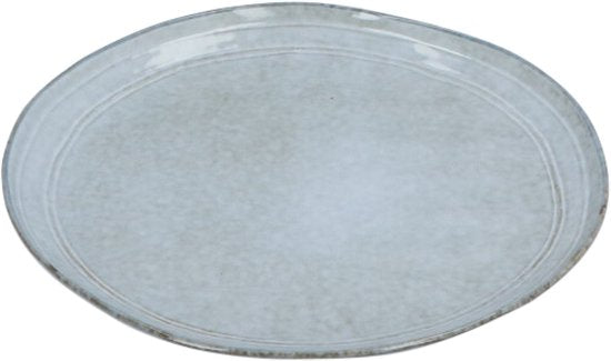 Aardewerk Serviesset Flower Beige 6 persoons 12-delig - Grijs