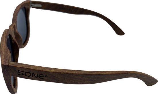 5one® Rome Kosso hout zonnebril met lens - zonnebril voor dames