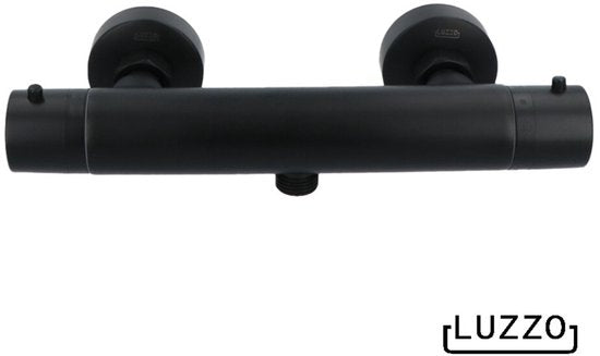Luzzo® Douche Thermostaatkraan Rond 15cm - Douchekraan Zwart