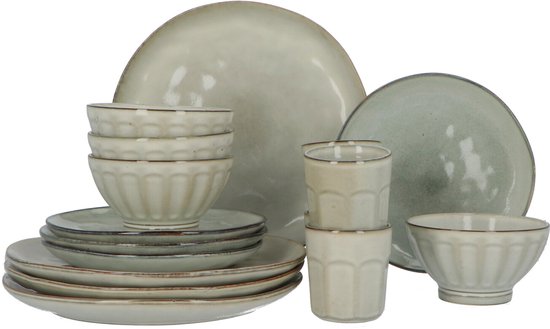 Servies 16 delig 4-persoons - Reactive Glaze