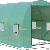 4goodz Tunnelserre Kweekkas 395x195x190 cm - Gaasplastic met Raam