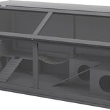 Houten Hamsterkooi met Houten Huis 52x100x50 cm - Grijs