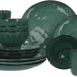 4goodz set 16 delig aardewerk - 4 persoons - Groen