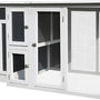 4goodz Kippenhok met Nestkast met 2 Compartimenten Hout - Grijs/Wit