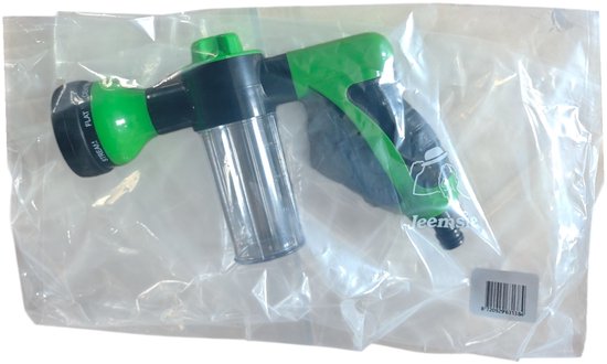 Autospuit met Zeepdispenser – Foam Gun voor Tuinslang – 8 Standen Spuitpistool – Autowas Spuit – Sproeikop met Zeepreservoir
