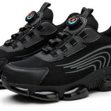 Veiligheidsschoenen Heren - Maat 46 - Stalen Neus & Anti-Perforatie Zool - Lichtgewicht & Ademend - Anti-Slip Werkschoenen met Draaisluiting - Zwart