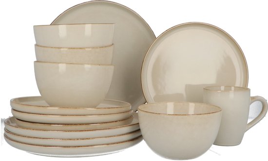 Servies 16 delig 4-persoons - Reactive Glaze