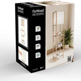 Fixwood Houten Hoekrek – 3-Laags Organizer – Compact Badkamer- en Keukenrek – 75 x 44 cm