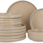 6 persoons Servies 18 delig Nordic style Keramiek - beige/wit