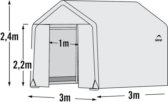 ShelterLogic® Tuinkas SL70680 - Broeikas - 300x300x240 cm