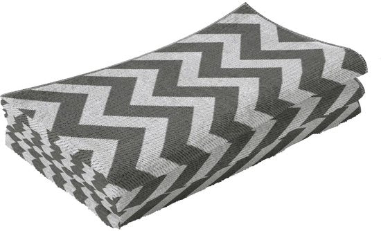 4goodz Waterbestendig Buitenkleed met Draagtas 121x182 cm - Grijs/Wit
