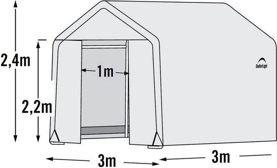 ShelterLogic® Tuinkas SL70680 - Broeikas - 300x300x240 cm
