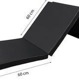 Sportmat Opvouwbaar - Zwart - 180 x 60 x 5 cm - Extra Dik - Opvouwbare Yogamat - Inklapbare Fitnessmat - Vloermat voor Yoga, Meditatie, Sport en Turnen - Turnmat