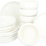 Serviesset Nora 18 delig - 6 persoons servies porselein - Wit