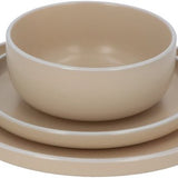 6 persoons Servies 18 delig Nordic style Keramiek - beige/wit