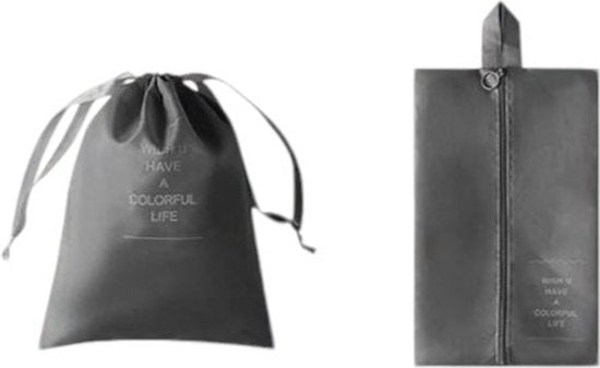 Packing Cubes - Zwart - 9-delige set - Packing Cubes Compression - Optimale Koffer Indeling