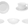 Serviesset 6 persoons Alma - Klassiek Servies Porselein 30-delig - Wit