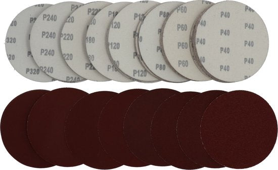 Rodopi® 100x Korrel Schuurpapier 115 - zonder perforatie Excentrisch Schuurmachine