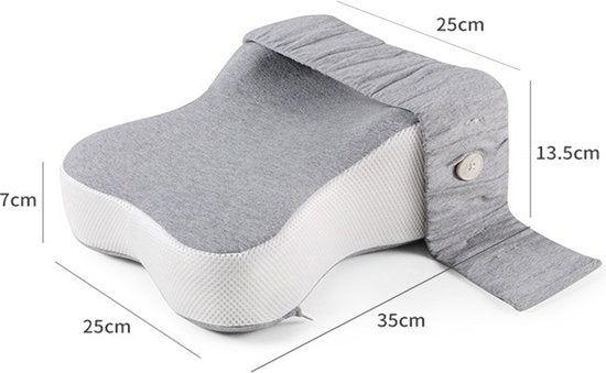 Kniekussen voor in Bed - Wit - Orthopedisch Kniekussen - Beenkussen - Zijslaapkussen - Zijslaap Kussen Voor In Bed - Heupklachten