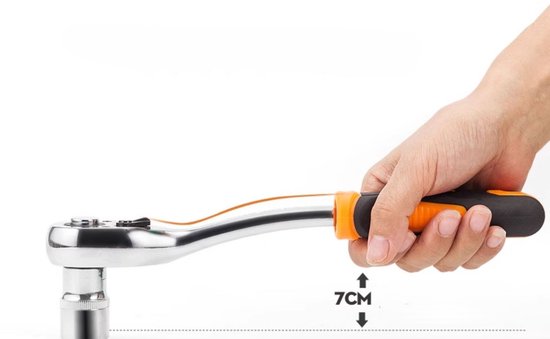Doppenset met Ratelsleutel – Professionele 1-4” & 1-2” Doppen – Inclusief Verlengstukken en Opbergkoffer – Voor Auto, Motor & Kluswerk