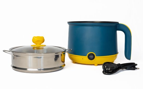 DMG Supply Noodle Pan - Blauw - Elektrische Kookpan - Hotpot - Noodle Kom - 1,8 L - Multicooker