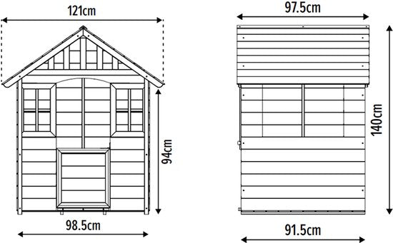 Zwerkules Holli Kinderspeelhuis voor in de tuin 137x121x140 cm