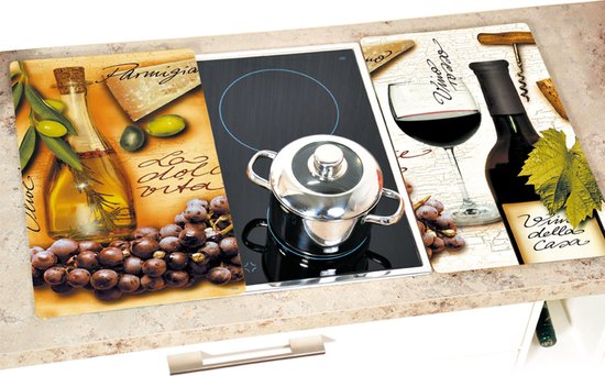 Kookplaat Afdekplaten Glas Italy Design - Voor Inductie & Keramisch – 2‑st.