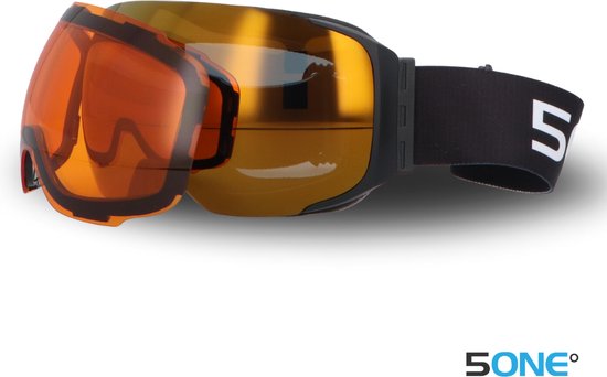 5one® Alpine 9 - Skibril met 2 Verwisselbare Lenzen - en Oranje