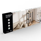 Fixwood Opbergrek 3 Lagen – Kunststof & Hout – Lichtgewicht Multifunctioneel Kastje – Voor Keuken, Woonkamer of Badkamer – 78 x 35 x 29 cm