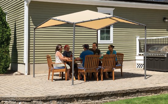 ShelterLogic® Paviljoen Pacifia Pergola - Partytent - 317x317 cm - Beige