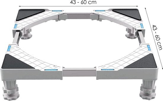 Wasmachine verhoger - Verstelbaar - Universeel - Transportroller - Wasmachine Ombouw - Wasmachinehouder - Wasmachine verhoger