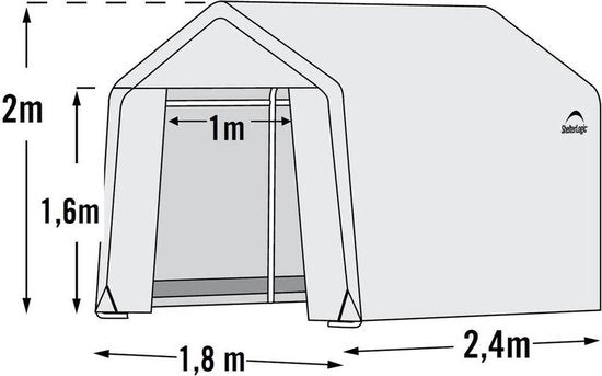 ShelterLogic® SL70652 Tuinkas - Broeikas Moestuinkas - 240x180x200 cm
